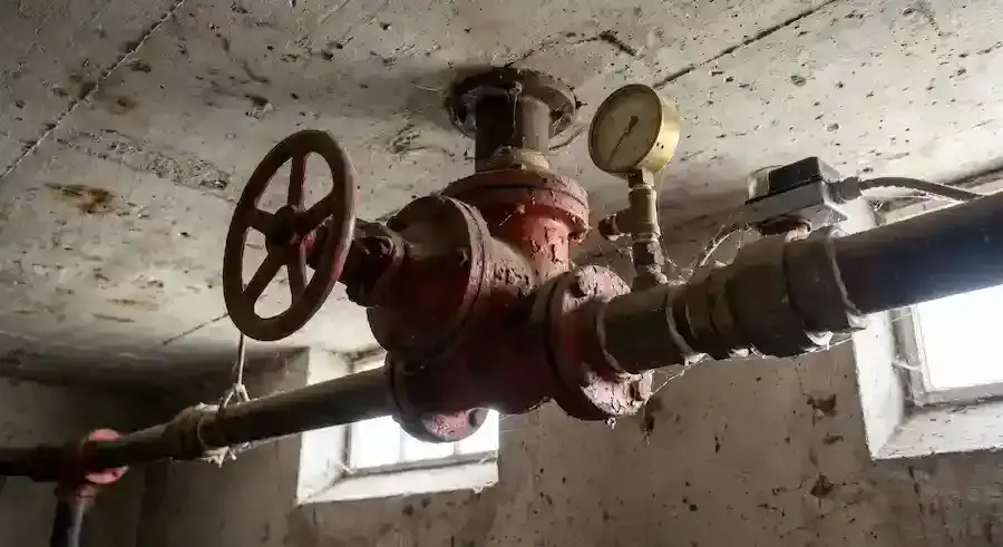 消防系統灑水頭與管線壓力表檢查