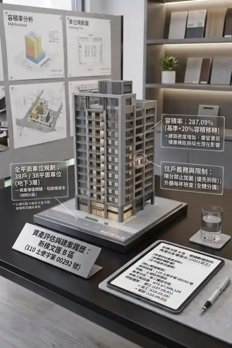 【建案履歷書】新樸文匯 B 區 (110土使字第00292號) 深度解析：從容積移轉看資產保值性