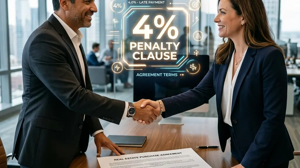 Real estate contract and penalty concept
