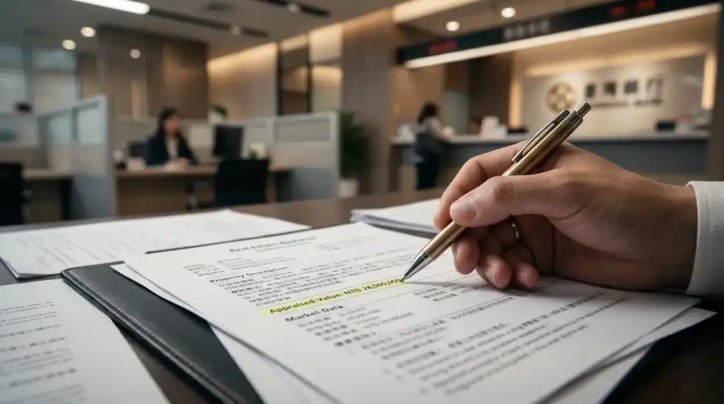 銀行鑑價往往保守於實價登錄成交價,直接影響首購族的房貸成數。
